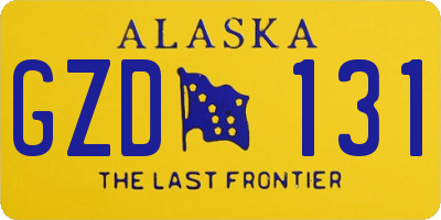 AK license plate GZD131
