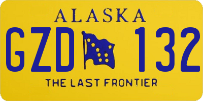 AK license plate GZD132