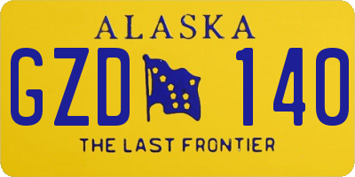 AK license plate GZD140