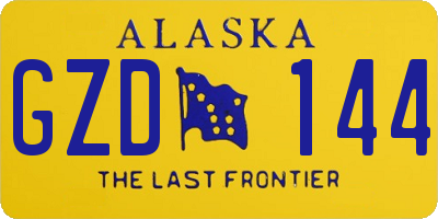 AK license plate GZD144