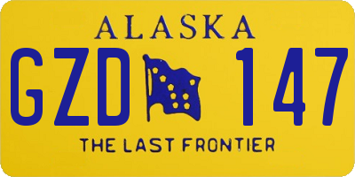 AK license plate GZD147