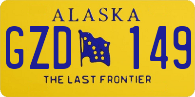 AK license plate GZD149