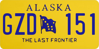 AK license plate GZD151