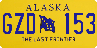 AK license plate GZD153
