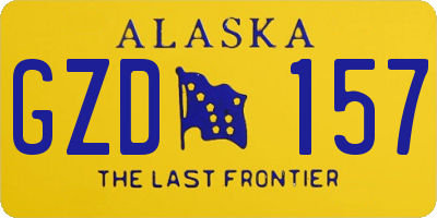 AK license plate GZD157