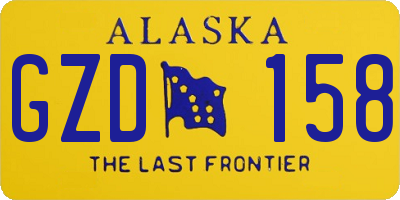 AK license plate GZD158