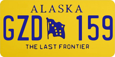 AK license plate GZD159