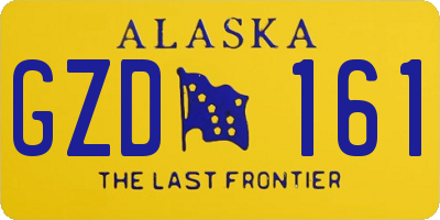 AK license plate GZD161