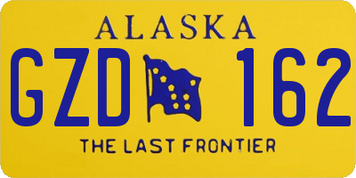 AK license plate GZD162