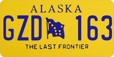 AK license plate GZD163