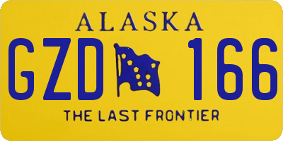 AK license plate GZD166