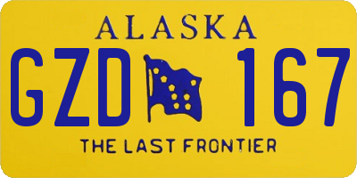 AK license plate GZD167
