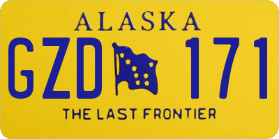 AK license plate GZD171