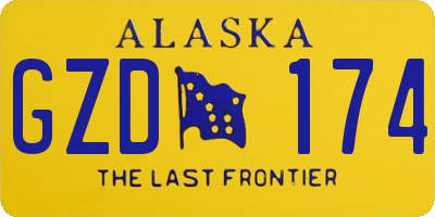 AK license plate GZD174