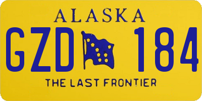 AK license plate GZD184