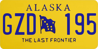 AK license plate GZD195