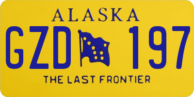 AK license plate GZD197