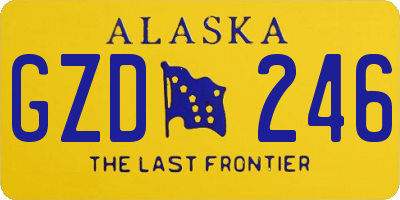 AK license plate GZD246