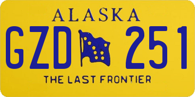 AK license plate GZD251