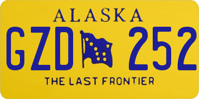 AK license plate GZD252