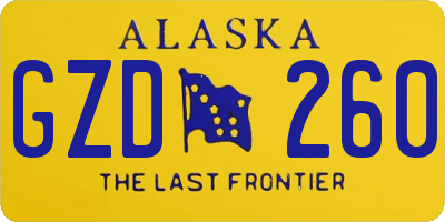 AK license plate GZD260