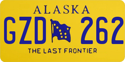 AK license plate GZD262