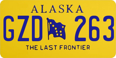 AK license plate GZD263