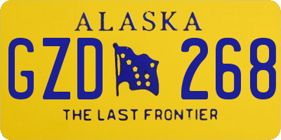 AK license plate GZD268