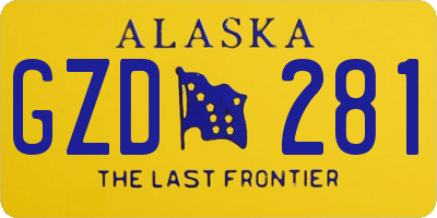 AK license plate GZD281