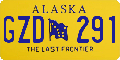 AK license plate GZD291