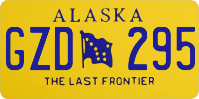 AK license plate GZD295