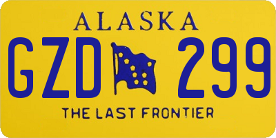 AK license plate GZD299