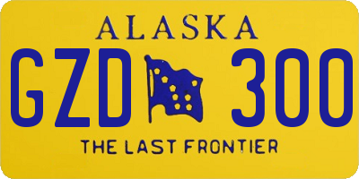 AK license plate GZD300