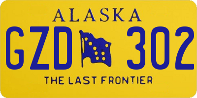 AK license plate GZD302