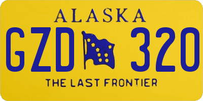 AK license plate GZD320