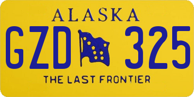 AK license plate GZD325