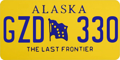 AK license plate GZD330