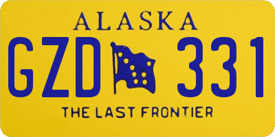 AK license plate GZD331