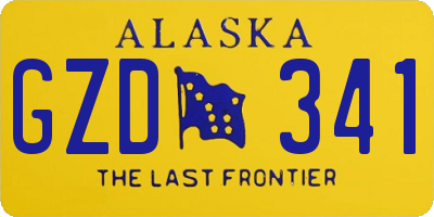AK license plate GZD341