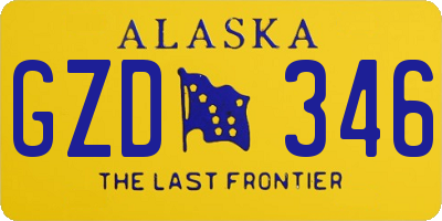 AK license plate GZD346