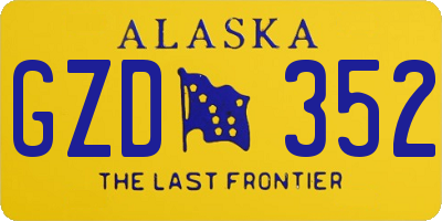 AK license plate GZD352