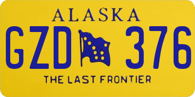AK license plate GZD376