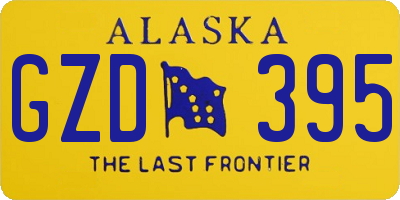 AK license plate GZD395