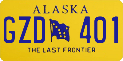 AK license plate GZD401