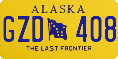 AK license plate GZD408