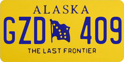 AK license plate GZD409