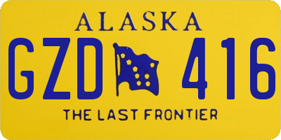 AK license plate GZD416