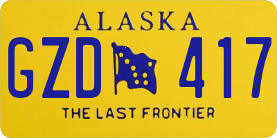 AK license plate GZD417
