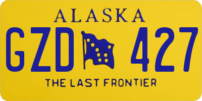 AK license plate GZD427