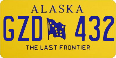 AK license plate GZD432